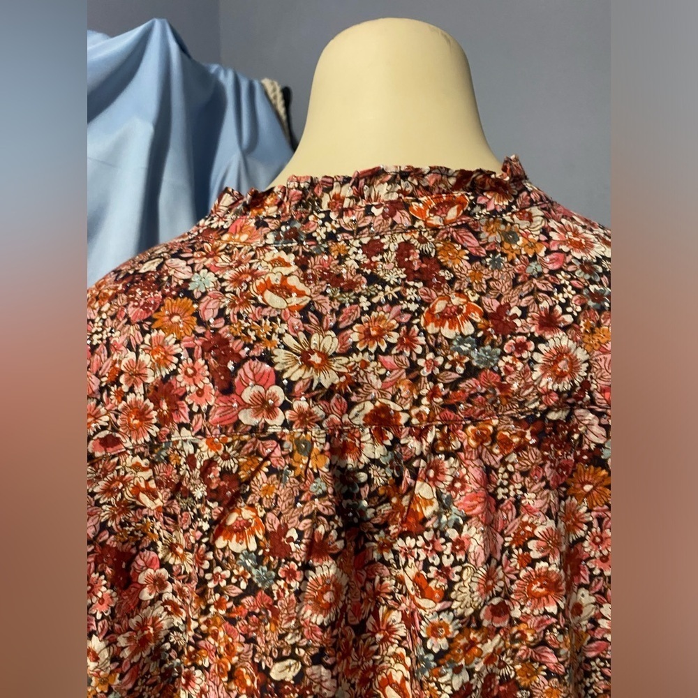Talbots Multicolor Floral Button-Up Shirt - Picture 8 of 13